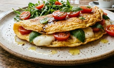 Omelette caprese en sartén: la opción ideal para solucionar un almuerzo exprés. Omelette caprese en sartén: la opción ideal para solucionar un almuerzo exprés.