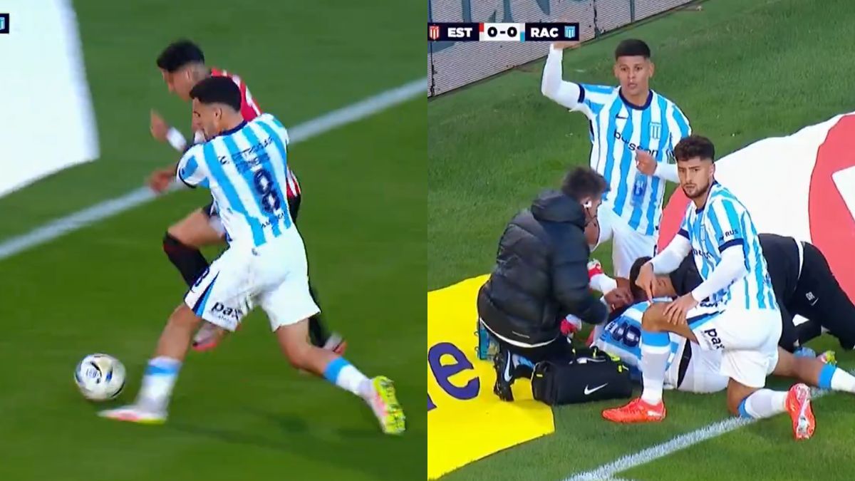 Preocupación en Racing: Alan Forneris salió lesionado tras chocar con Facundo Farías