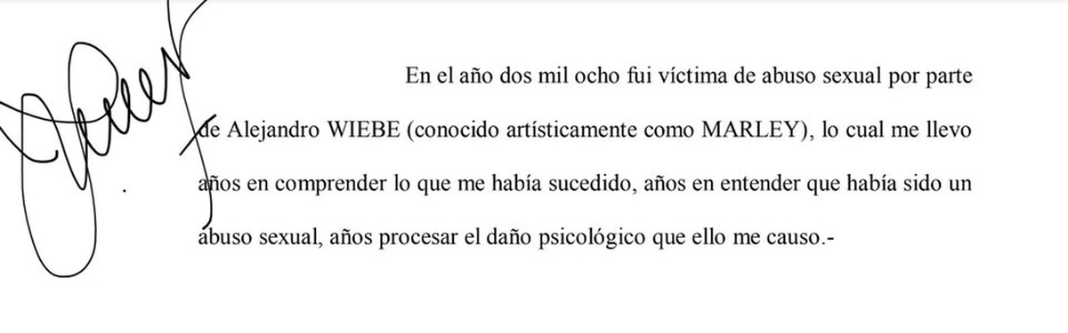 Marley: un hombre de Paraná lo acusa por abuso sexual. Marley: un hombre de Paraná lo acusa por abuso sexual.