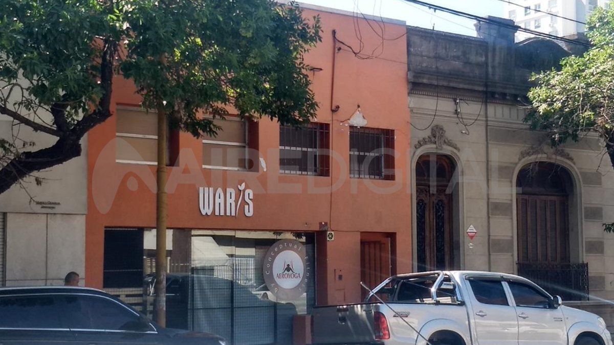 Uno de los locales que fue blanco del delincuente hoy detenido.