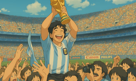 Diego Maradona al estilo Studio Ghibli con ChatGPT. Diego Maradona al estilo Studio Ghibli con ChatGPT.