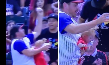 El momento quedó registrado en las cámaras que transmitían el partido. El momento quedó registrado en las cámaras que transmitían el partido.