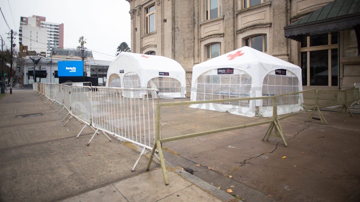 Por el mal clima, los puestos de testeos masivos no funcionan este miércoles en la ciudad.