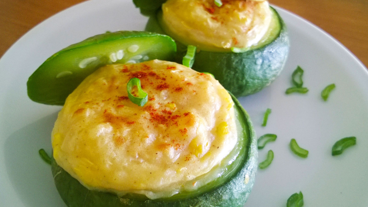 Receta de zapallitos rellenos sin carne. Receta de zapallitos rellenos sin carne.