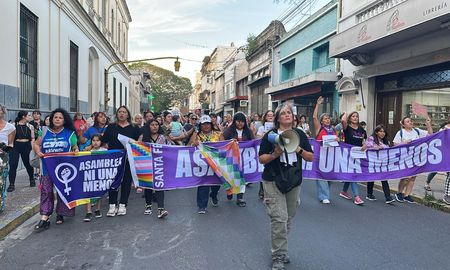 La marcha se realizó este martes por la tarde en Santa Fe. La marcha se realizó este martes por la tarde en Santa Fe.
