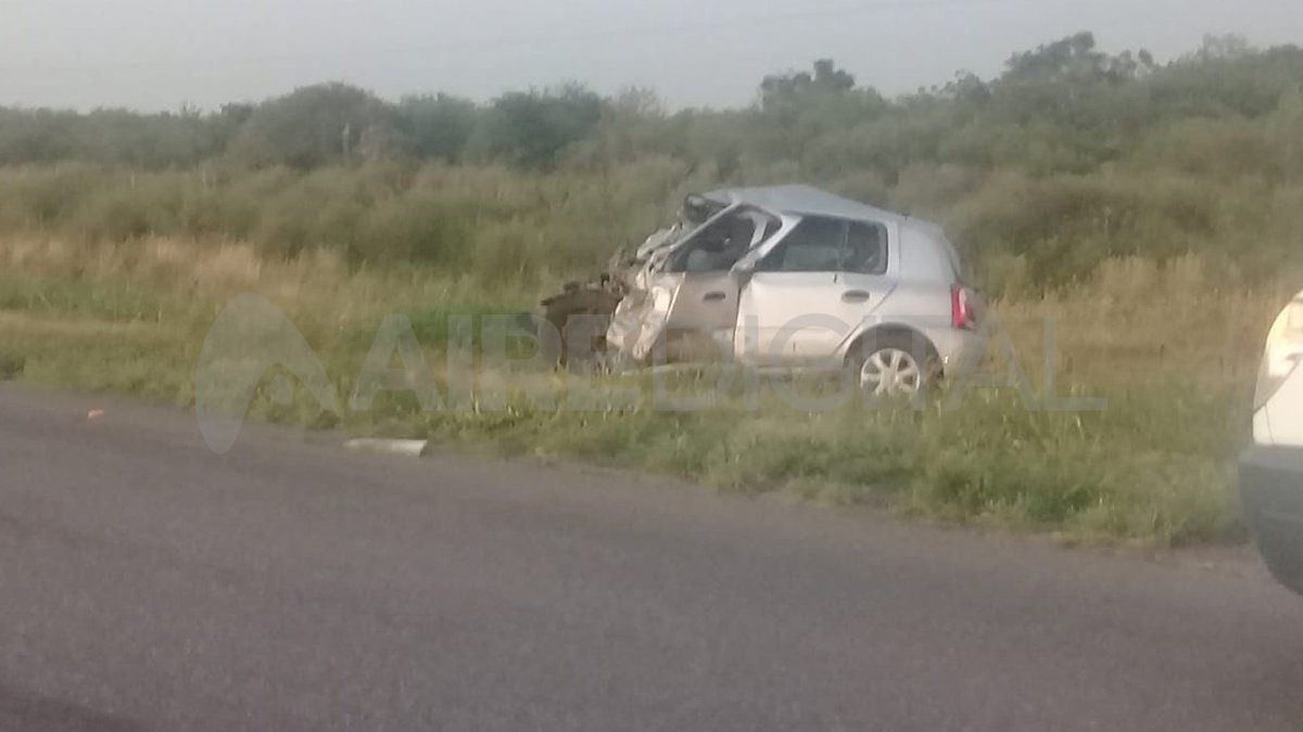 Así quedó el vehículo luego de la tragedia víal. 