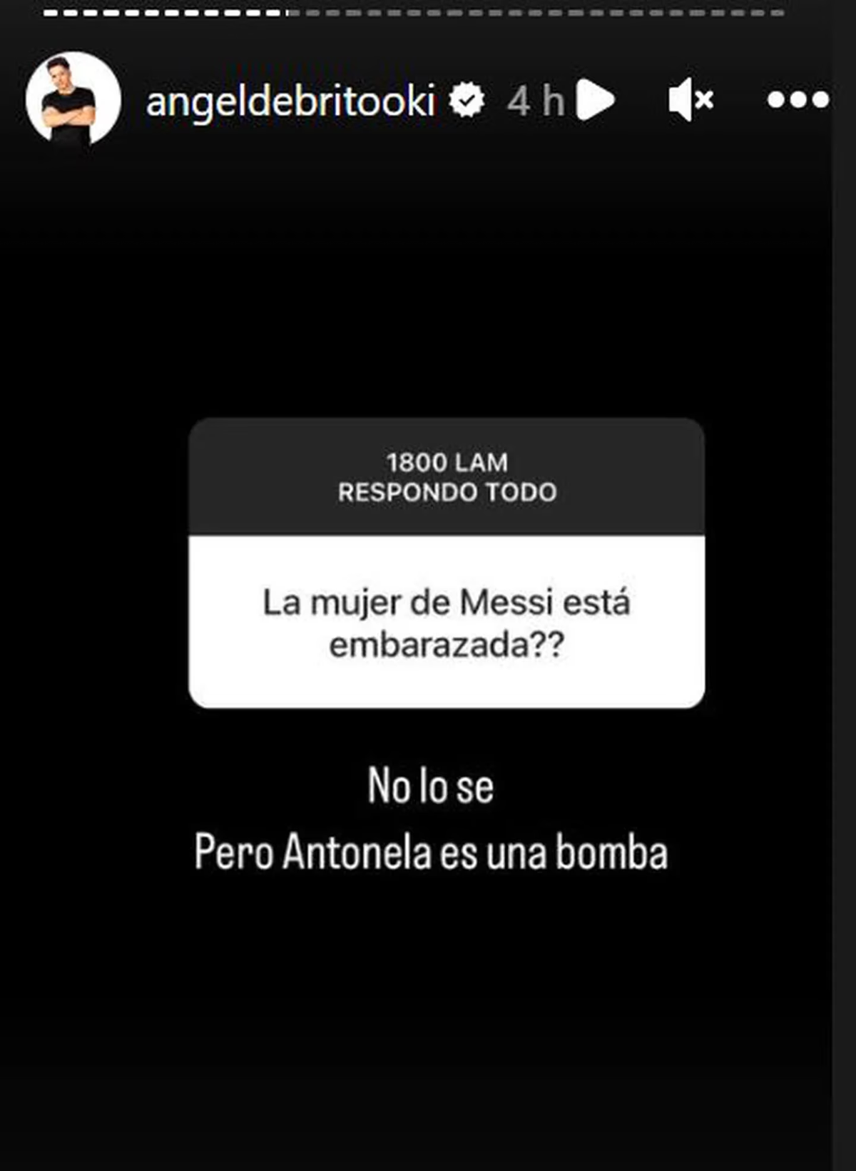 La inesperada respuesta de Ángel de Brito sobre el posible embarazo de Antonela Roccuzzo. La inesperada respuesta de Ángel de Brito sobre el posible embarazo de Antonela Roccuzzo.