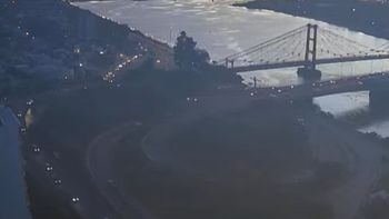 Tránsito cargado en el viaducto Oroño.&nbsp;