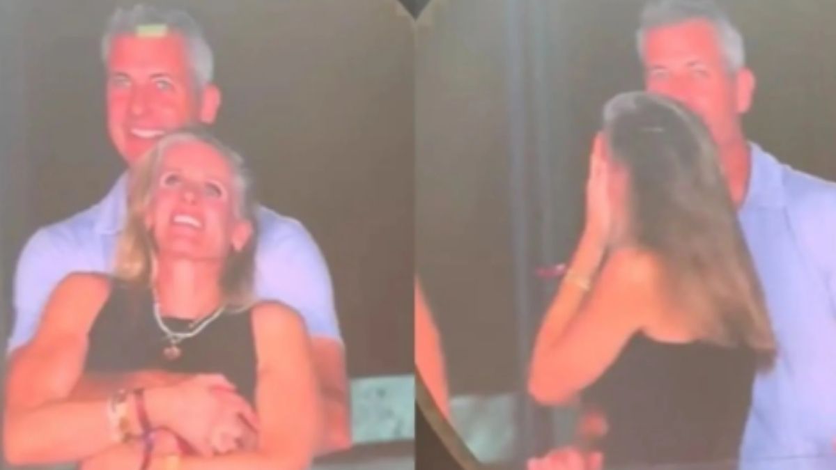 La pareja fue agarrada “infraganti” en un recital de Coldplay.