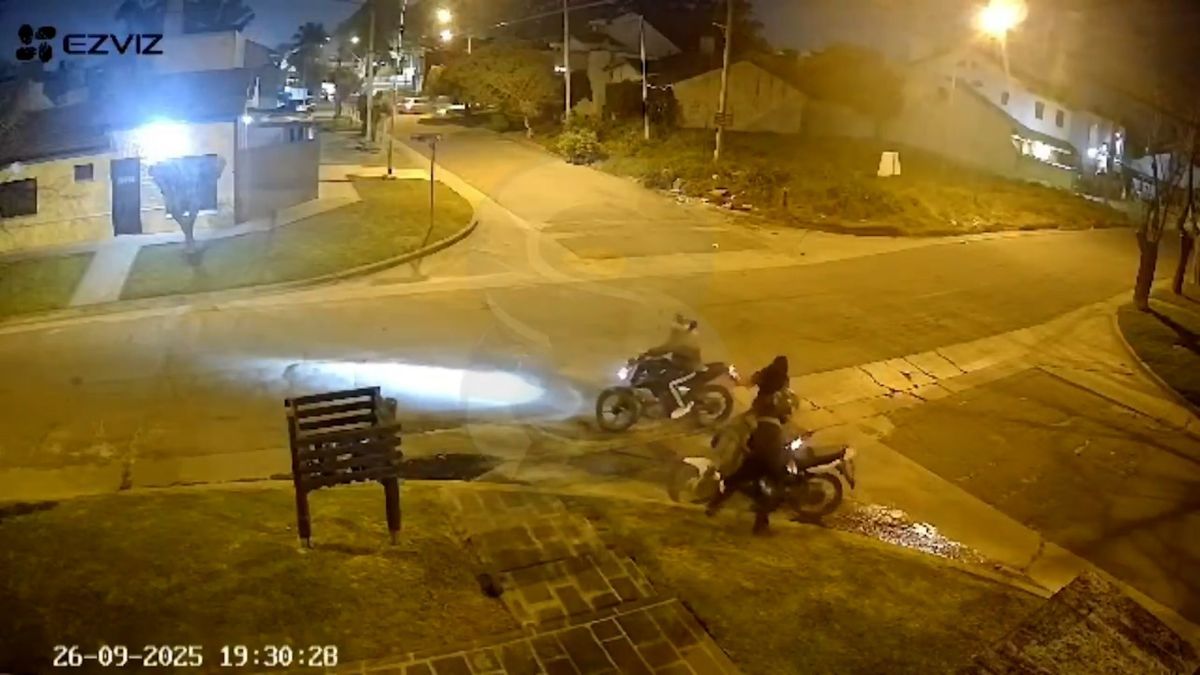 El violento ataque quedó registrado por una cámara de seguridad privada.