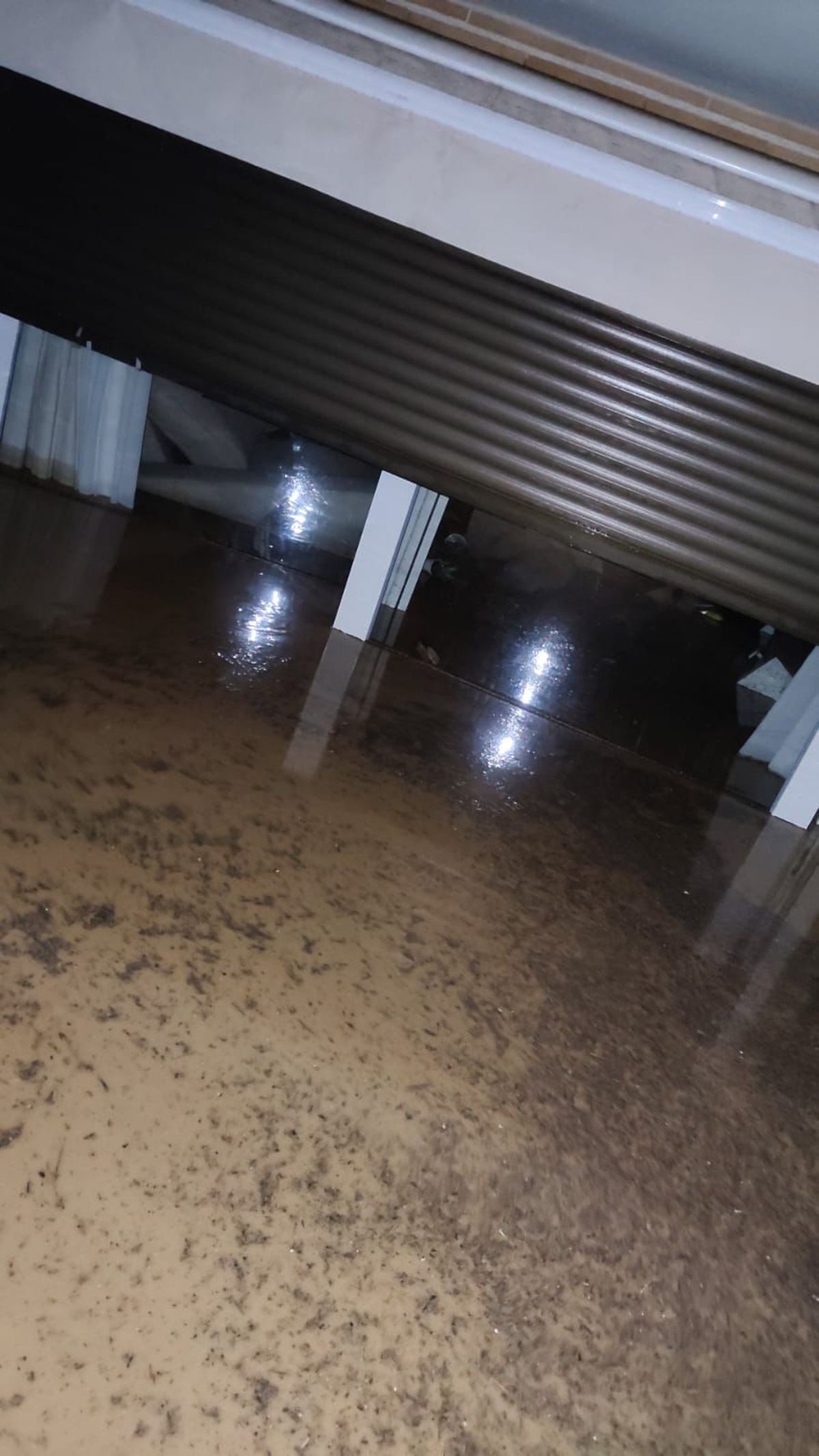 La familia vive en una casa que alquilan y el agua llegó a casi un metro y medio de altura. La familia vive en una casa que alquilan y el agua llegó a casi un metro y medio de altura.