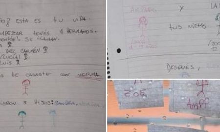 Viral: una nena le regaló un dibujo a su abuelo enfermo para que recuerde a su familia Viral: una nena le regaló un dibujo a su abuelo enfermo para que recuerde a su familia