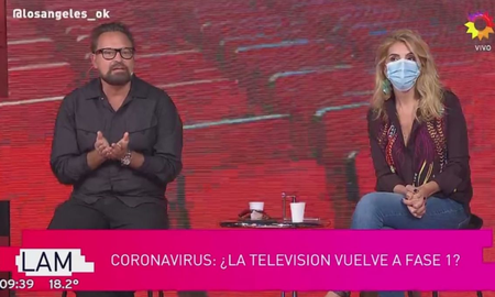 Karina Iavícoli se retiró del programa Los Ángeles de la Mañana, luego de ser cuestionada por trabajar en vivo con tapabocas.