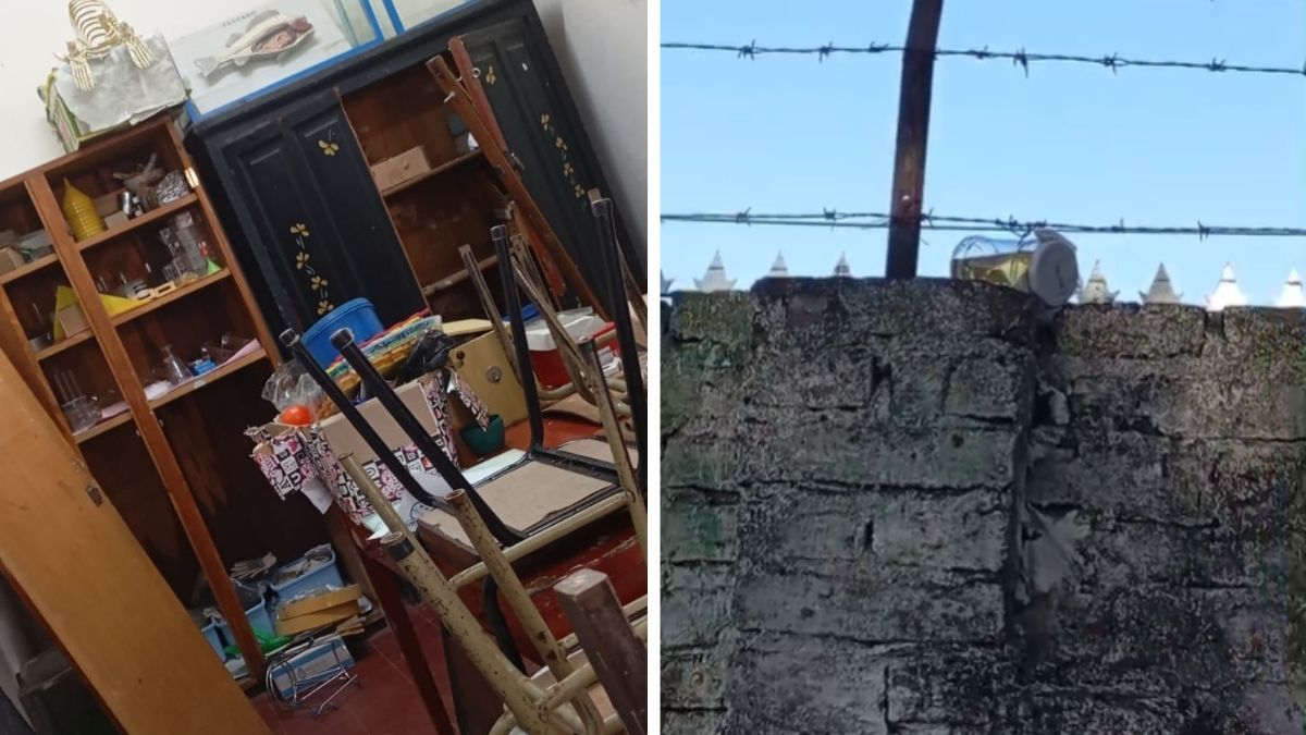 En el robo anterior, provocaron destrozos y dejaron tirados frascos del laboratorio.