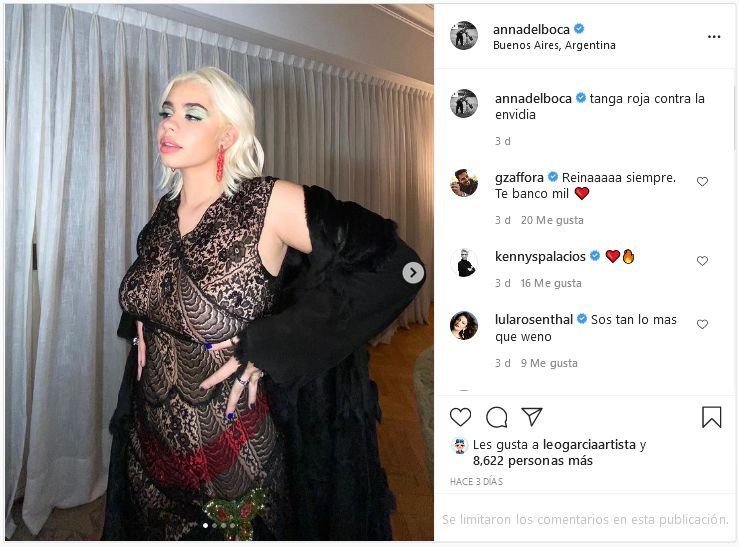 La hija de Andrea del Boca le respondió a sus haters en las redes sociales.