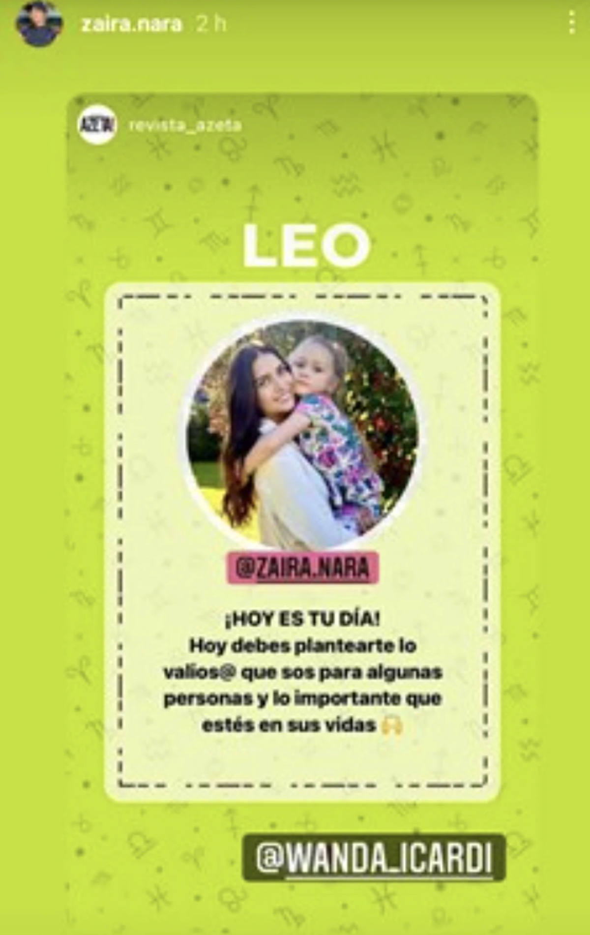 Zaira Nara le dedic&oacute; unas palabras a su hermana, Wanda.