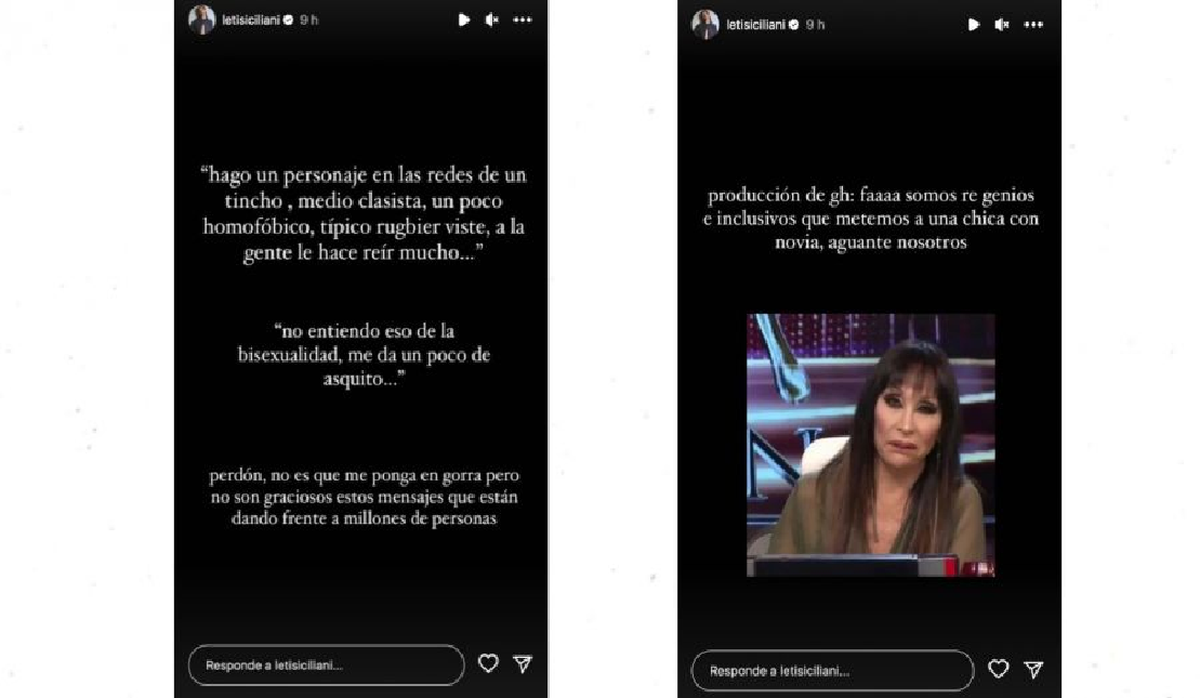 Capturas sobre lo que dijo Leticia Siciliani sobre el casting de Gran Hermano
