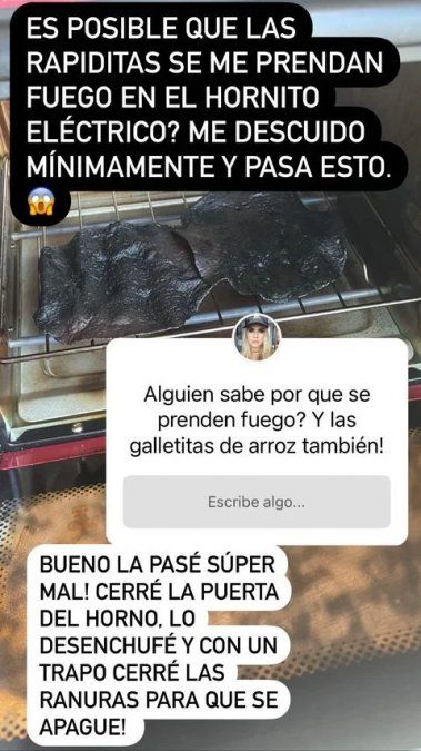 El susto de Alejandra Maglietti/Foto: Instagram 