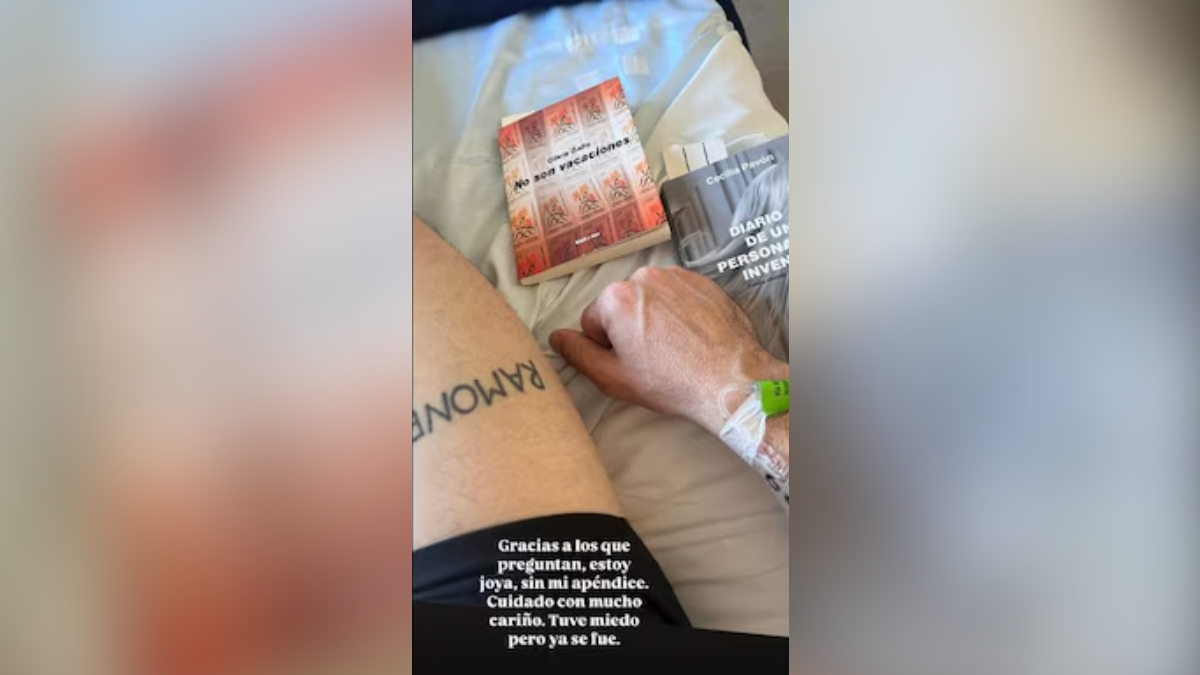La publicación de Esteban Lamothe tras ser internado por apendicitis. La publicación de Esteban Lamothe tras ser internado por apendicitis. 