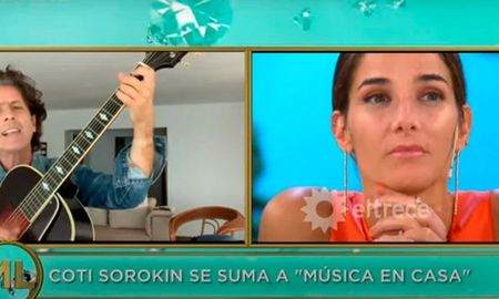 Juana Viale con Coti Sorokín en el programa de su abuela, Mirta Legrand Juana Viale con Coti Sorokín en el programa de su abuela, Mirta Legrand