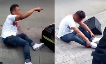 Un motochorro quiso dispararle a la policía, se autobaleó y lloró desconsolado. Un motochorro quiso dispararle a la policía, se autobaleó y lloró desconsolado.