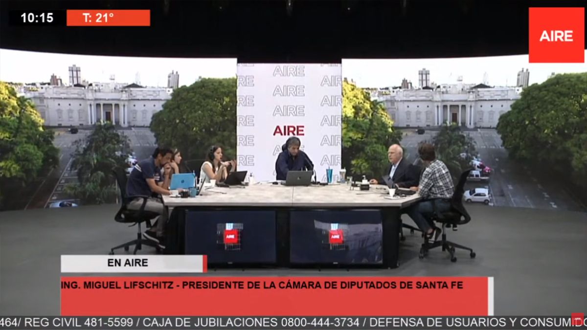 Miguel Lifschitz en el estudio de Ahora Vengo, el 30 de diciembre de 2020.