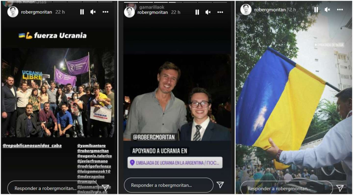 Roberto Garc&iacute;a Morit&aacute;n particip&oacute; de una concentraci&oacute;n en la Embajada de Ucrania en Argentina.