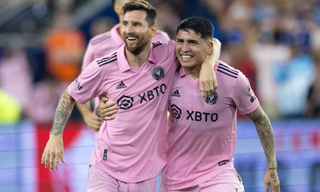 Facundo Farías junto a Lionel Messi en Inter Miami. Facundo Farías junto a Lionel Messi en Inter Miami.