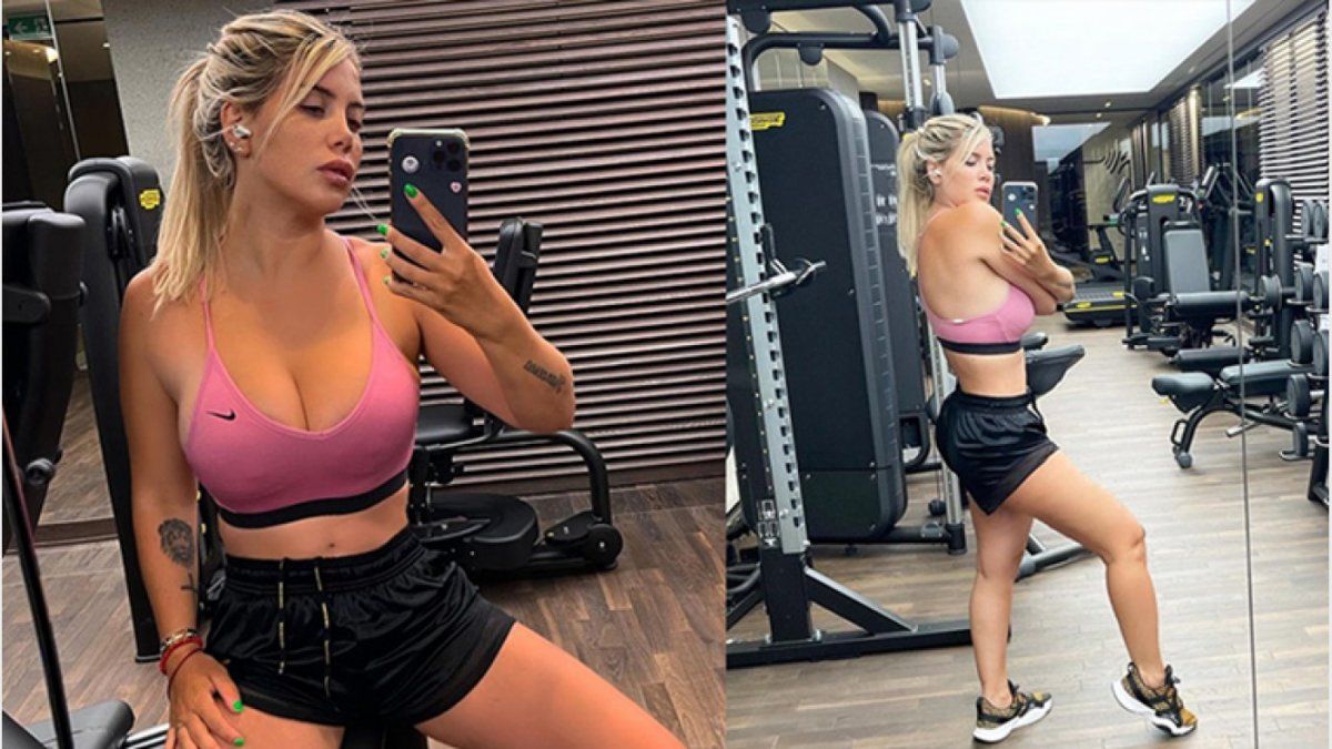 Wanda Nara quiso hacer lo que hizo Antonela Rocuzzo y también mostró su rutina de gym desde Milán.&nbsp; &nbsp;