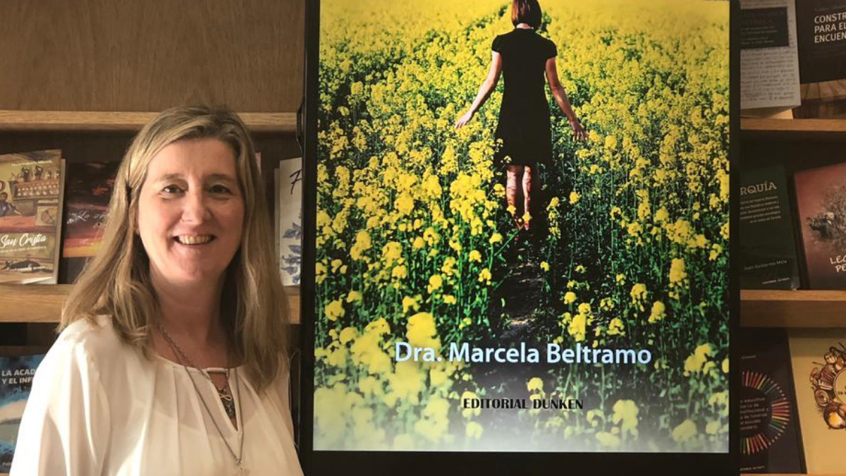 Beltramo durante la presentación de su libro 