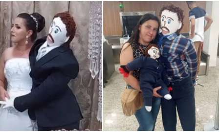 Se casó con un muñeco de trapo, tuvieron un hijo y ahora asegura que él le fue infiel Se casó con un muñeco de trapo, tuvieron un hijo y ahora asegura que él le fue infiel