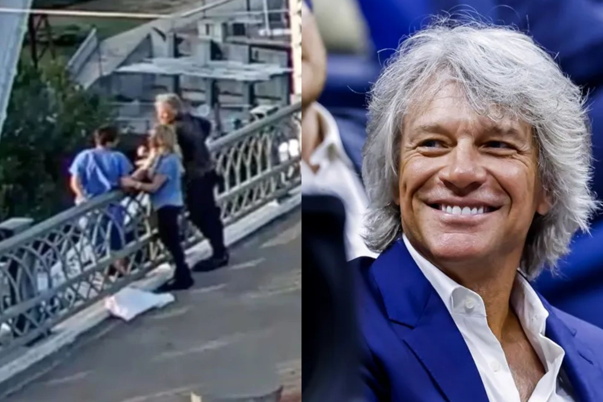 Bon Jovi salvó a una mujer que intentó tirarse de un puente: el video del momento