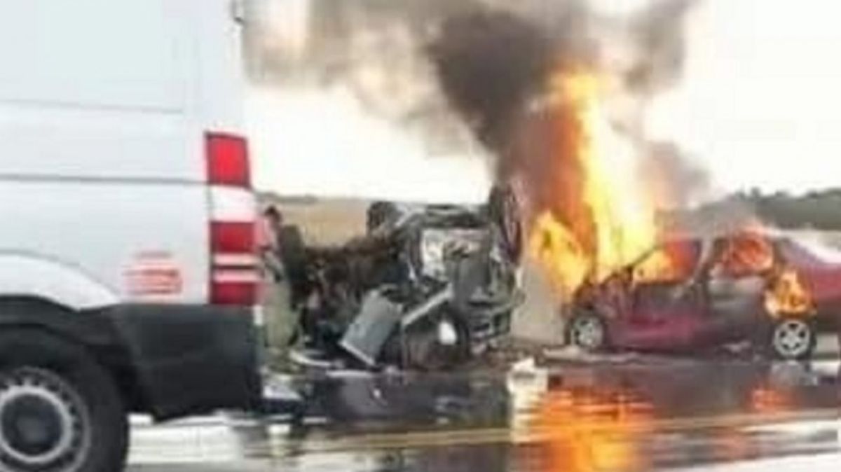 El accidente ocurrió alrededor de las 10:30 del lunes en el kilómetro 32 de la ruta 14.