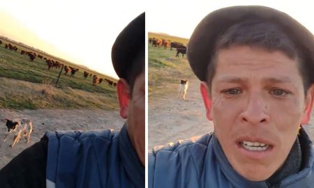 Víctor Díaz, el peón rural que se emocionó al despedirse de su perro tras 11 años de trabajo. Víctor Díaz, el peón rural que se emocionó al despedirse de su perro tras 11 años de trabajo.