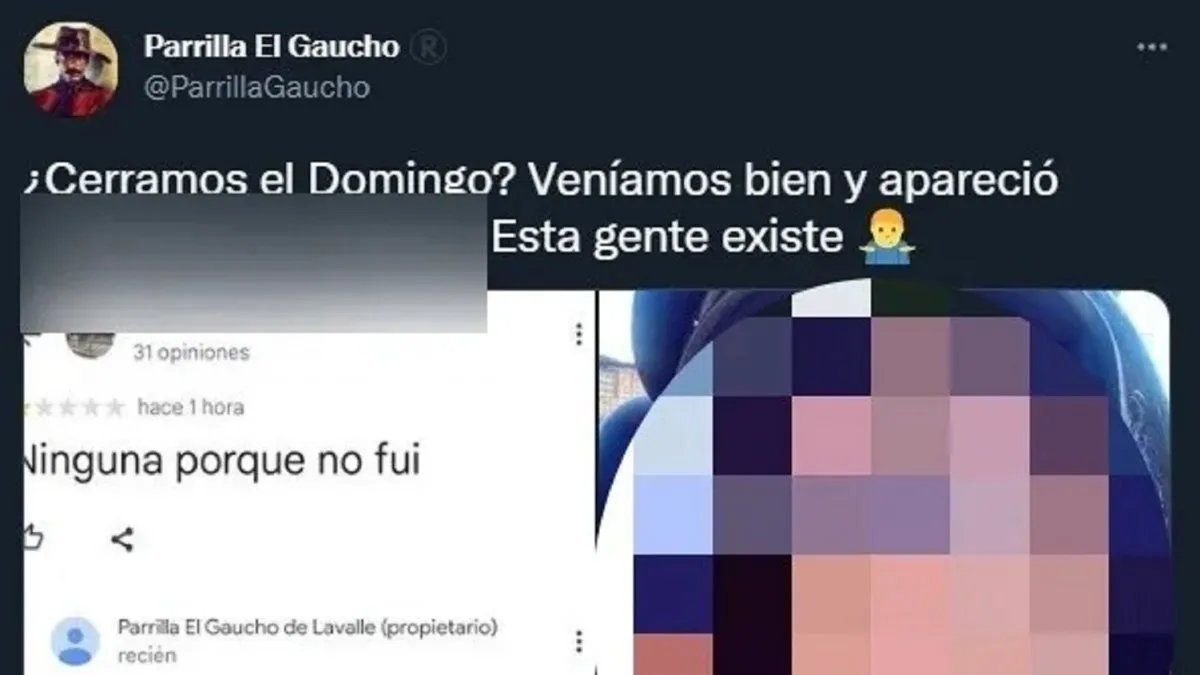 Una mujer dejó una mala reseña en Google y el dueño de la parrilla estalló de furia