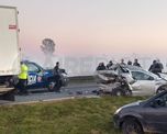 Accidente en la autopista Santa Fe-Rosario mano al sur. A pocos metros de allí, hubo otro accidente múltiple en la mano contraria. Accidente en la autopista Santa Fe-Rosario mano al sur. A pocos metros de allí, hubo otro accidente múltiple en la mano contraria.
