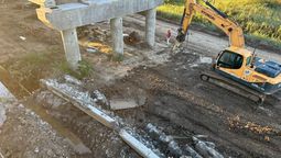 Una viga se desplomó en la obra del nuevo puente Santa Fe – Santo Tomé. Afortunadamente, no se registraron heridos.