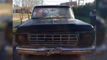La camioneta fue secuestrada en uno de los allanamietos en Coronel Dorrego