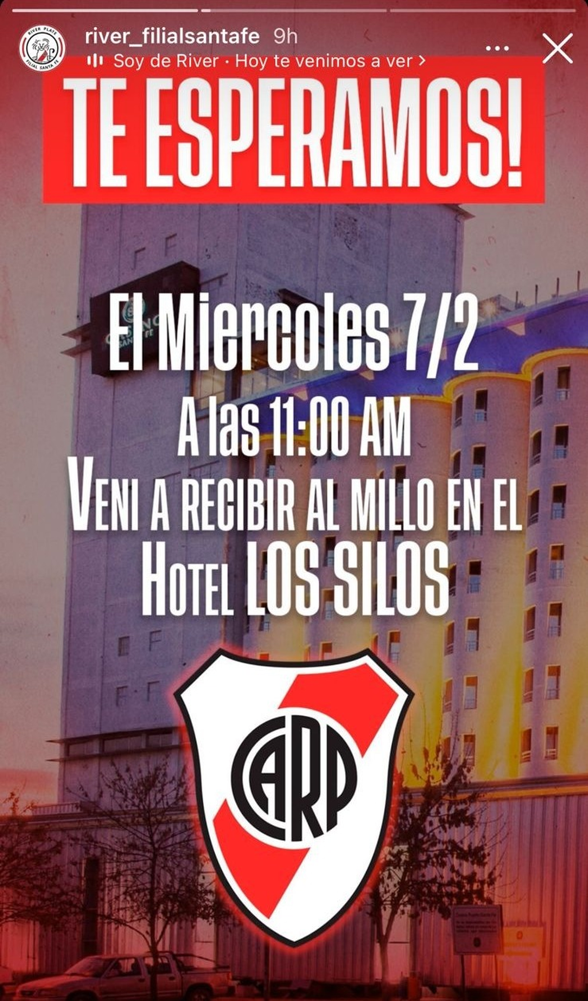 Los hinchas de River recibirán al plantel en el Hotel Los Silos. Los hinchas de River recibirán al plantel en el Hotel Los Silos.