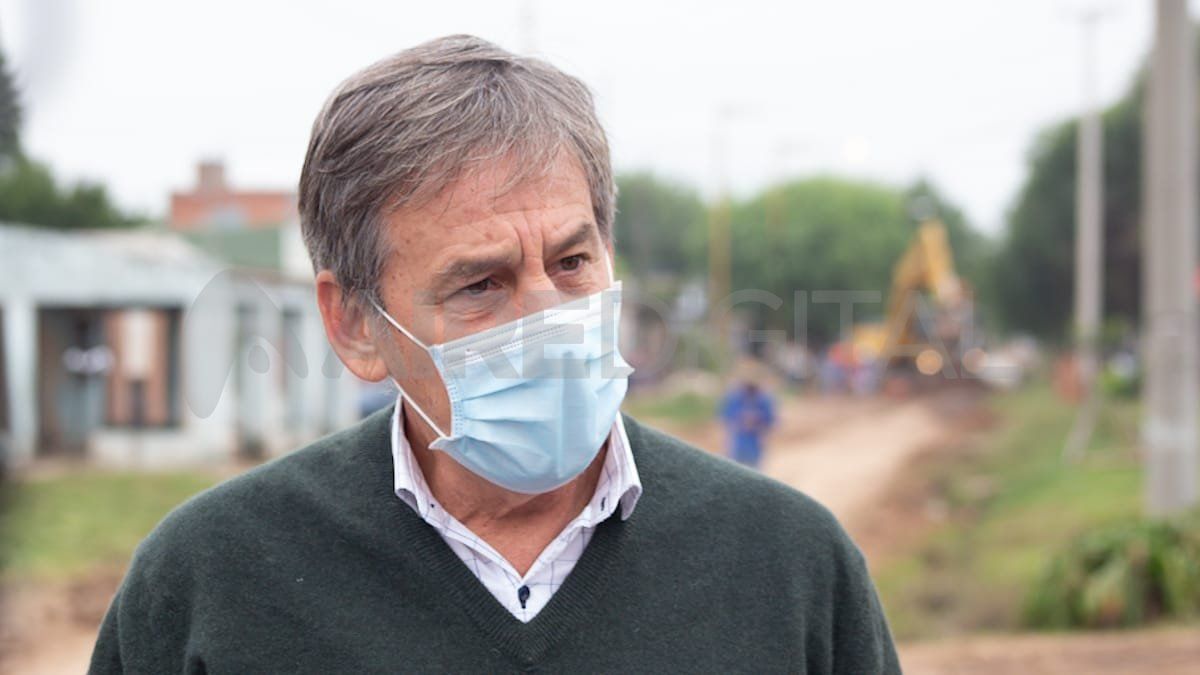 En el inicio de los trabajos sobre calle Estanislao Zeballos