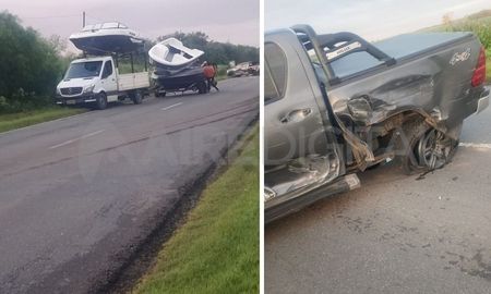 Imágenes del fuerte accidente ocurrido en la ruta 11. Imágenes del fuerte accidente ocurrido en la ruta 11.