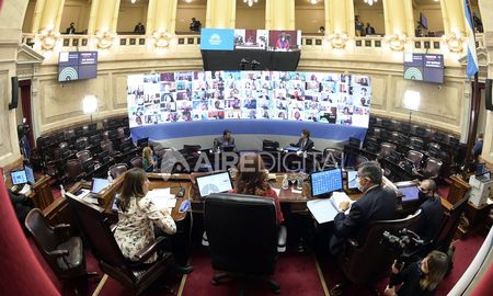Primera sesión virtual del Senado de la Nación por la pandemia. Primera sesión virtual del Senado de la Nación por la pandemia.