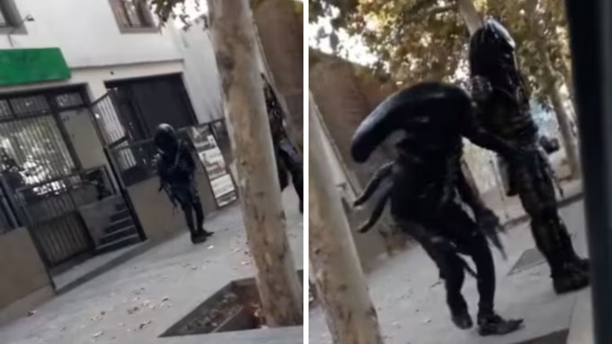 Dos aliens aparecieron teniendo un accidente en las calles de Mendoza.