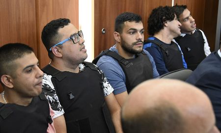 Integrantes de la banda Los Monos durante una de las condenas por narcotráfico. Integrantes de la banda Los Monos durante una de las condenas por narcotráfico.