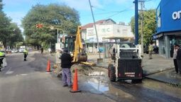 Vialidad Nacional y el municipio de Santo Tomé realizan obras en la Ruta Nacional 11, a metros de las Cinco Esquinas.