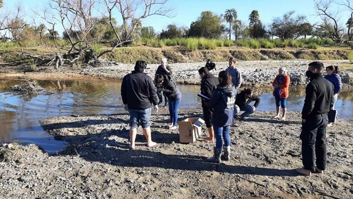 Este martes 27 de julio a la siesta en el cauce del arroyo Malabrigo se encontraron una quince piezas óseas
