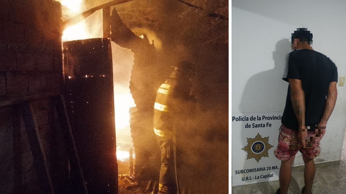 El incendio destruyó parte de una casa y un auto en Arroyo Leyes.