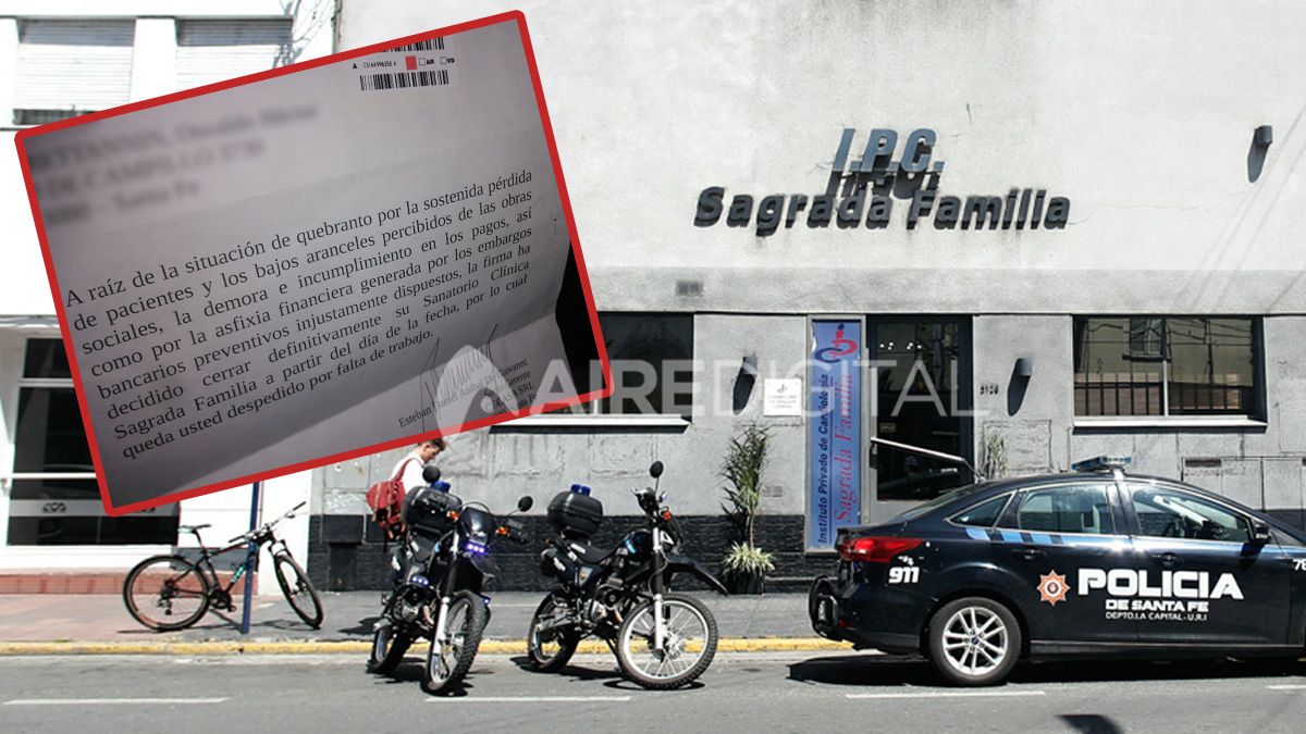 Llegaron los telegramas de despido y anuncian el cierre del Sanatorio Sagrada Familia