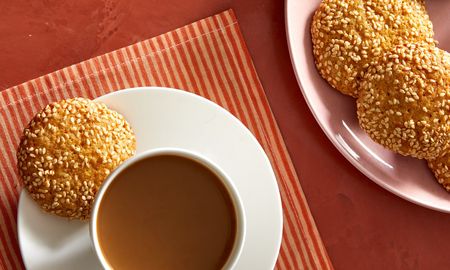 Galletas árabes repletas de sésamo, paso a paso. Galletas árabes repletas de sésamo, paso a paso.
