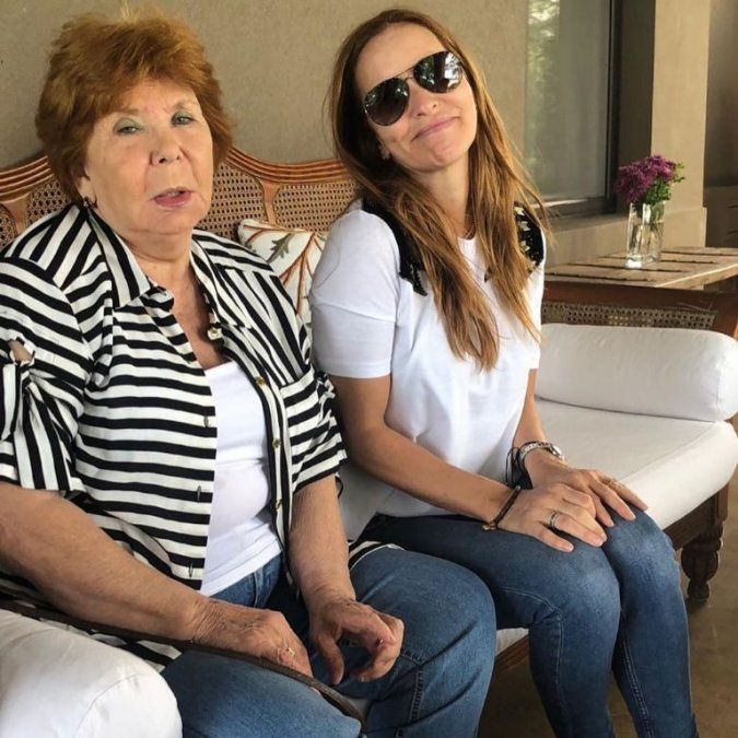 Analía Franchín y su madre.